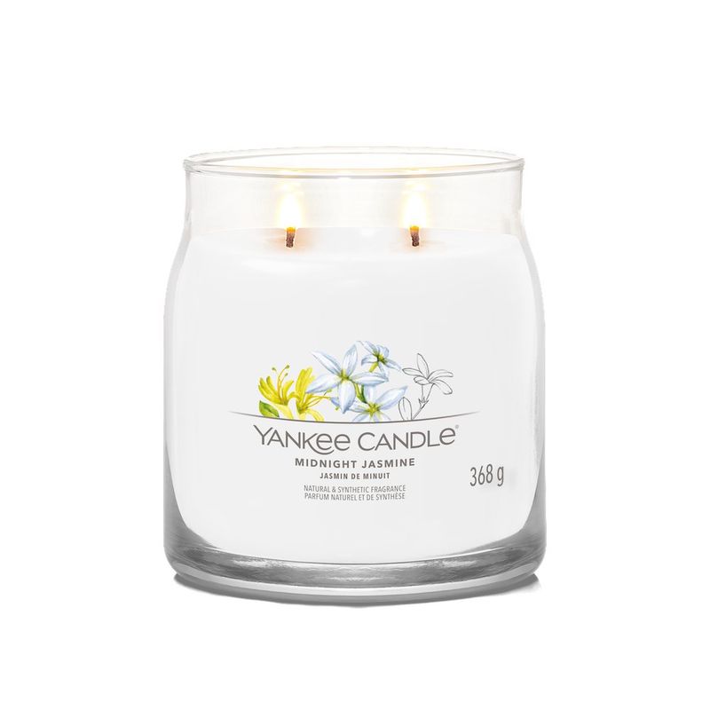 Vela En Frasco Mediano Midnight Jasmine 368 G - Yankee Candle