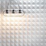 Panel Decorativo Pirámides de Pvc Blanco 19.7 Plg