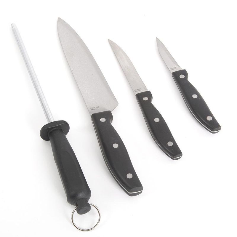Set De 4 Pzas Cuchillos Y Afilador - Oster
