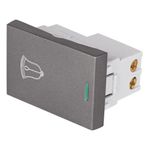 Pulsador Para Timbre Acero Lisboa 1.5 Módulos - Volteck