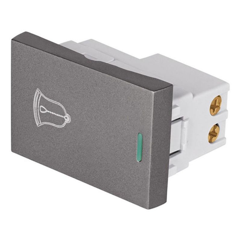 Pulsador Para Timbre Acero Lisboa 1.5 Módulos - Volteck