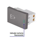 Pulsador Para Timbre Acero Lisboa 1.5 Módulos - Volteck