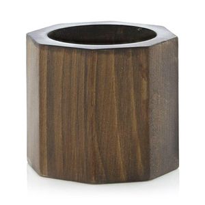 Florero Decorativo Octagonal de Madera