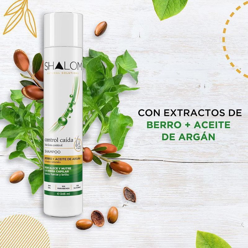 Shampoo Control Caida Berro + Arg 345Ml - Shalom