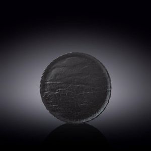 Plato de Porcelana Color Negro para Postre 7 Plg