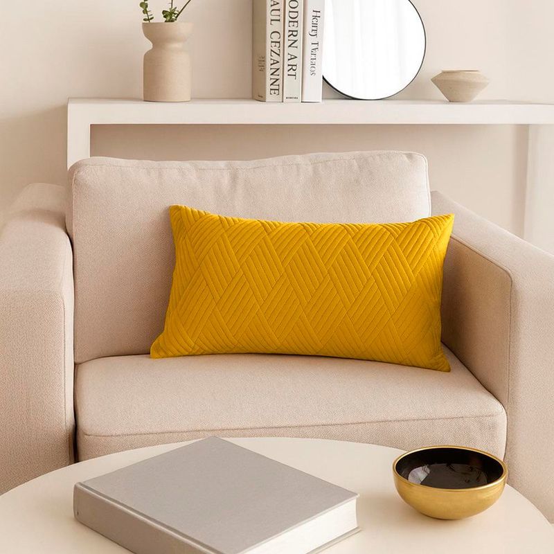 Cojín Relleno Decorativo Mostaza