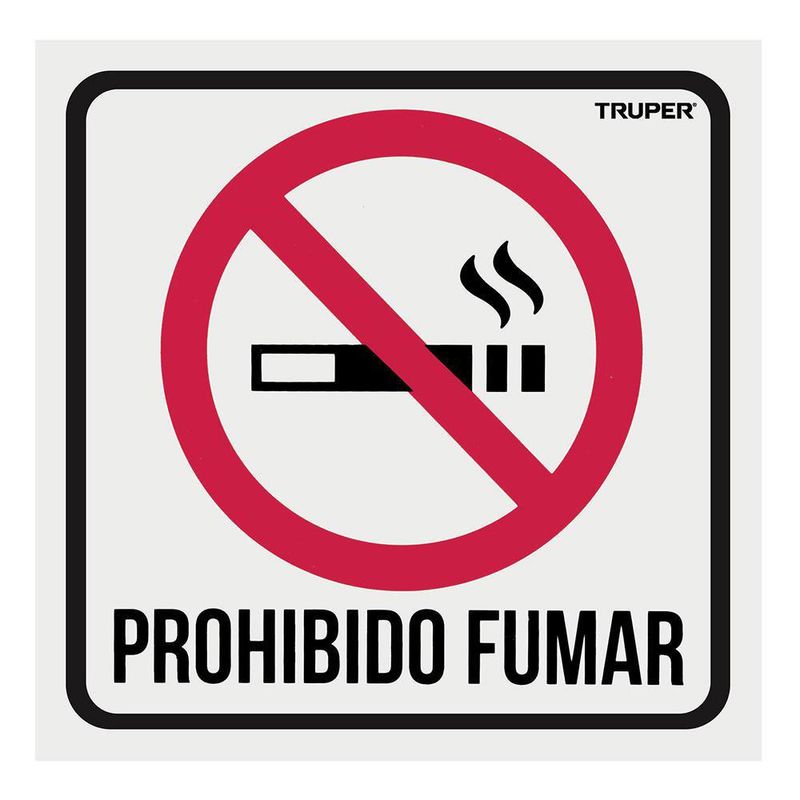 Rótulo De No Fumar 19 X 19 Cm - Truper