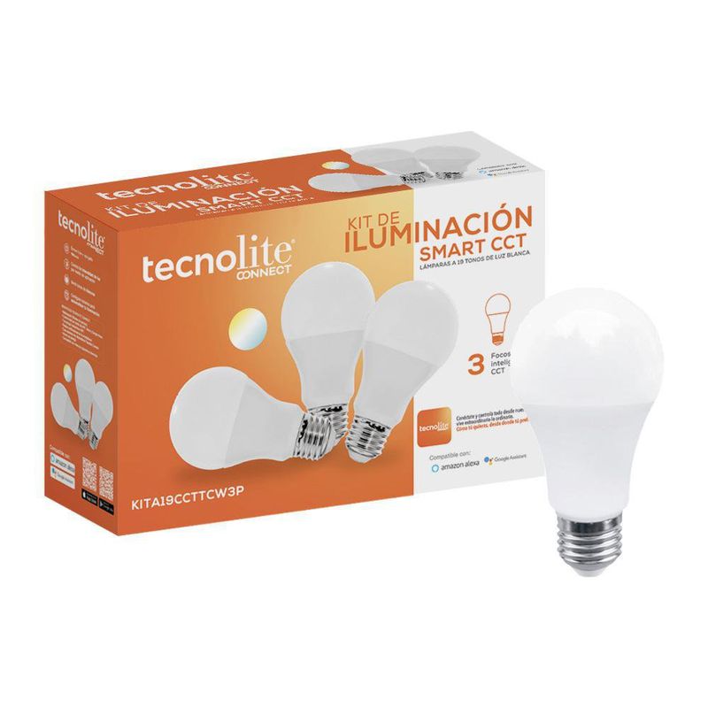 Bombilla Led Blanca De 7 W 3 Pzas - Tecnolite Connect