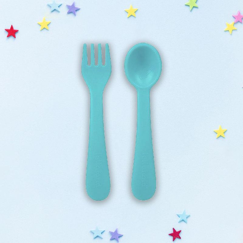 Set Cubiertos Turquesa 2 Pack - Lollaland Llc