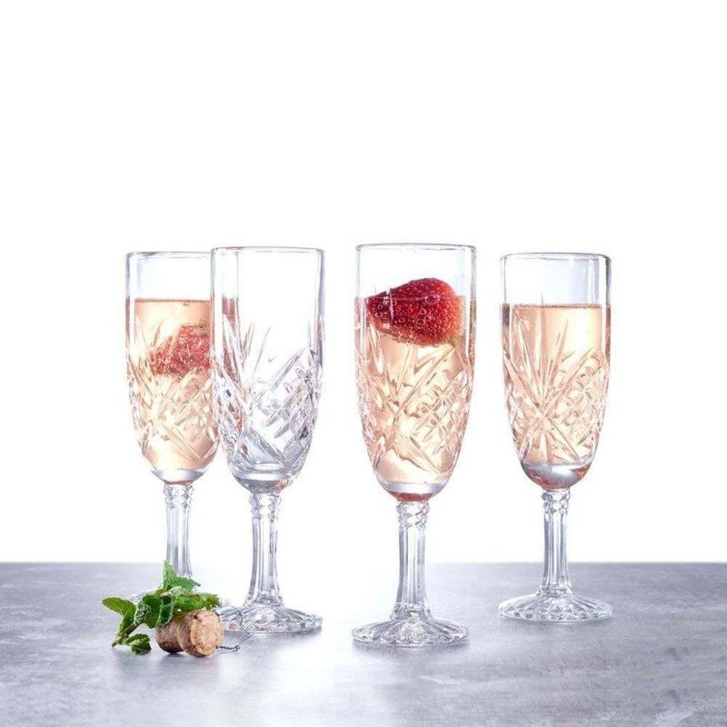 Set De Copas Para Champagne 6.3 Oz 4 Pzas - Toscana