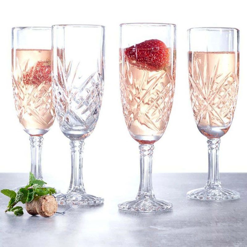Set De Copas Para Champagne 6.3 Oz 4 Pzas - Toscana