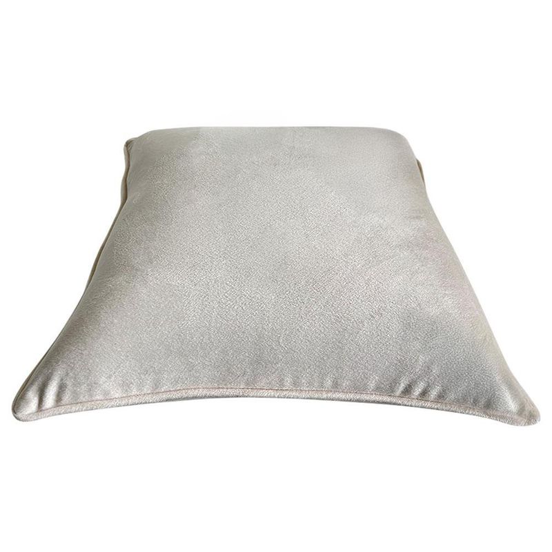 Cojín Relleno Suave de Terciopelo Beige Elegante 40 x 40 Cm