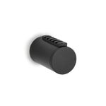 Colgador Cilíndrico Negro Mate 3.4x3.1x5.2 Cm - Inofix