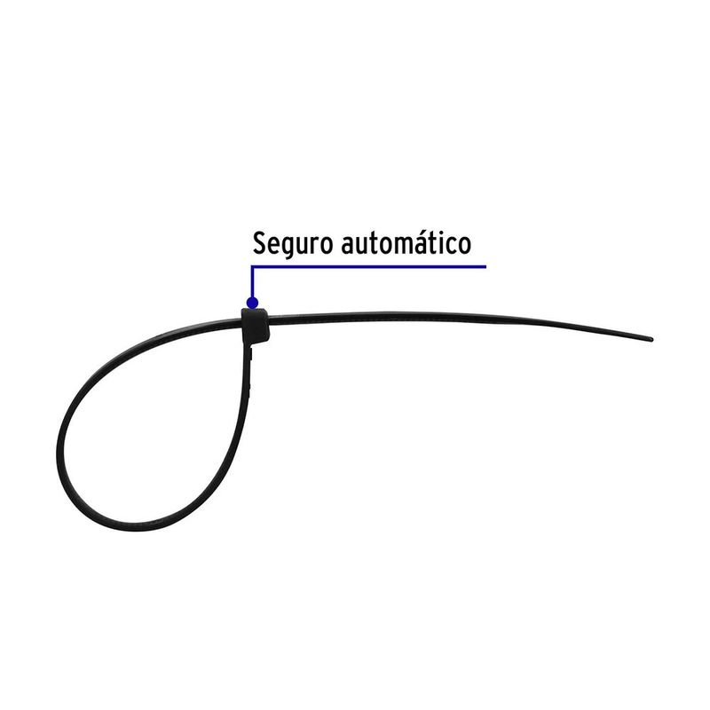 Cincho Plástico Estándar Negro Tensión 50 Lb de 12 Plg 1000 Unidades
