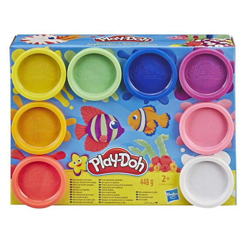 Set De 8 Latas De Plasticina Multicolor - Play Doh