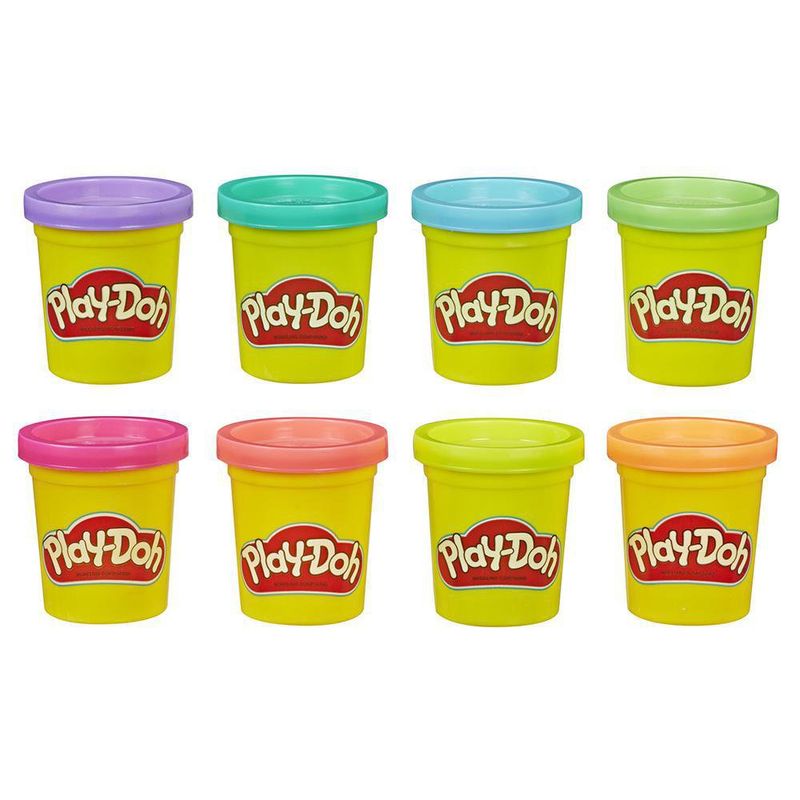 Set De 8 Latas De Plasticina Multicolor - Play Doh