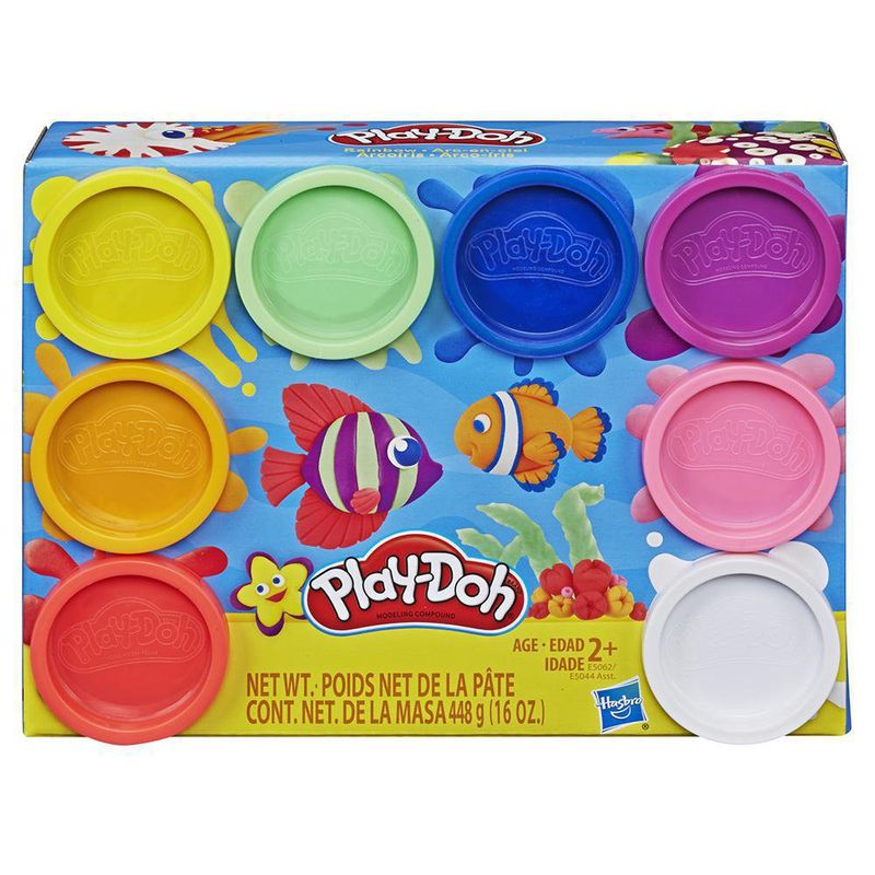 Set De 8 Latas De Plasticina Multicolor - Play Doh