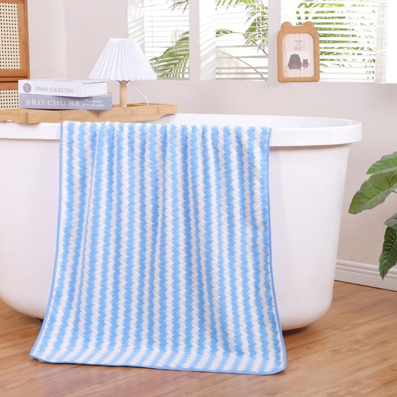 Toalla Superabsorbente de Baño Azul y Blanca - Viva