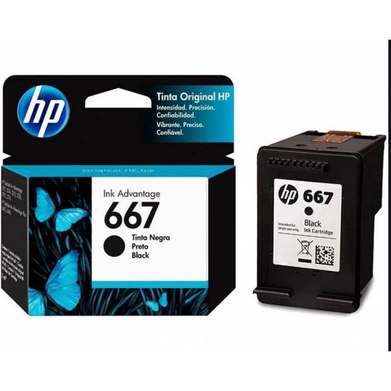 Cartucho de Tinta Negra para Impresora 667 Ink Advantage