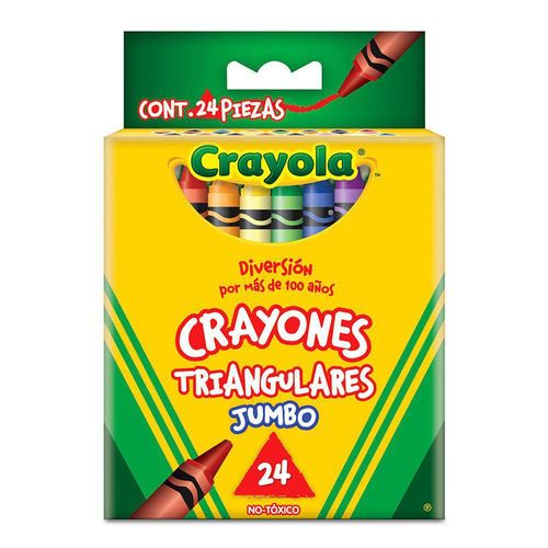 Caja De Crayones Triangulares Jumbo 24 Colores - Crayola