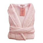 Bata Polar Con Diseño De Osos Rosada Talla M - Anjara