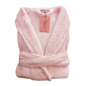 Bata Polar Con Diseño De Osos Rosada Talla M - Anjara