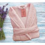 Bata Polar Con Diseño De Osos Rosada Talla M - Anjara