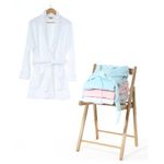 Bata Polar Con Diseño De Osos Rosada Talla M - Anjara