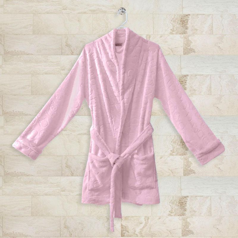 Bata Polar Con Diseño De Osos Rosada Talla M - Anjara