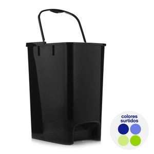 Bote de Basura Plástico con Pedal Colores Surtidos 22L