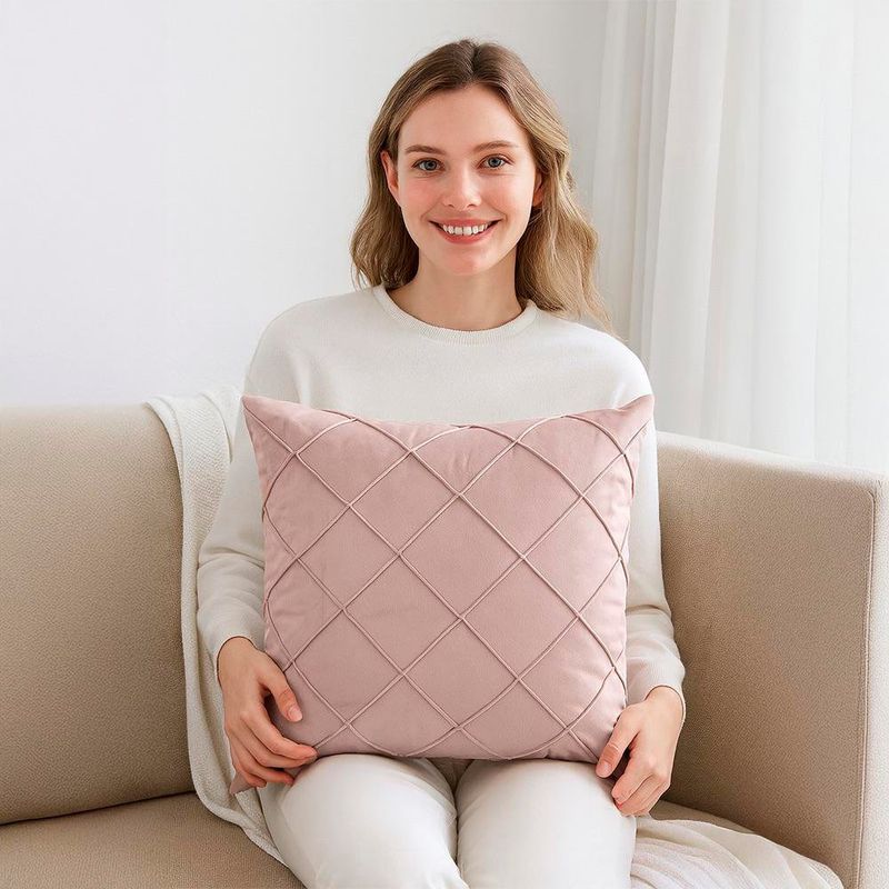Cojín Decorativo Relleno 45 x 45 Cm Rosado