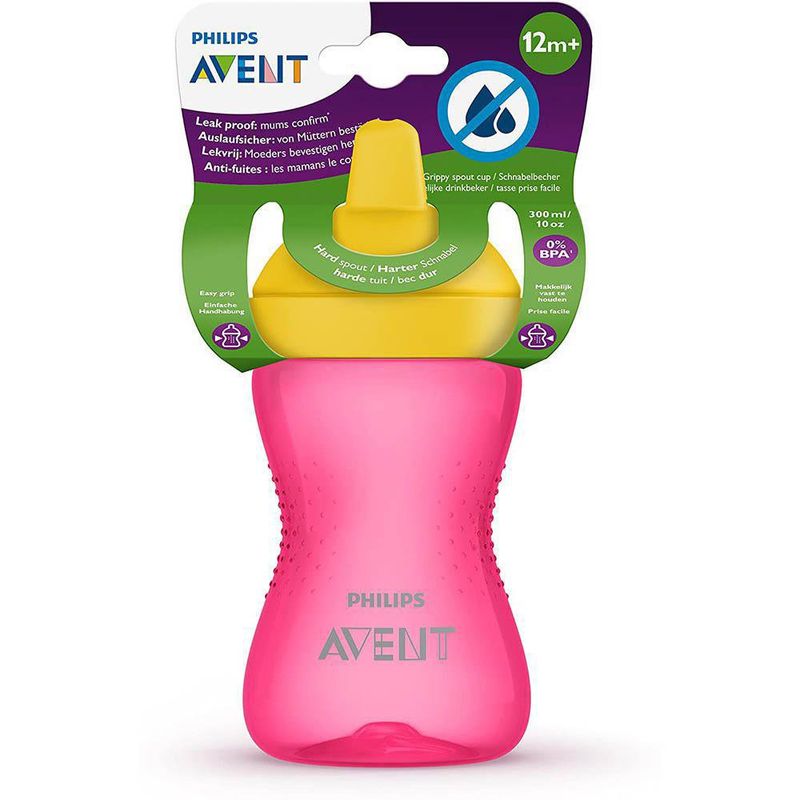 Vaso Rosado Con Boquilla Dura De 10 Oz - Avent