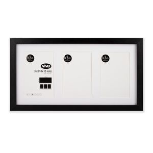 Marco para 3 Fotos Color Negro