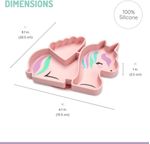 Plato De Silicona Con Divisiones Diseño Unicornio - Melii