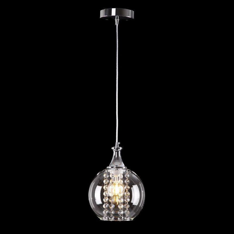 Lámpara Colgante Cromo/Vidrio 1Bombillox40Wmax - Zlumini