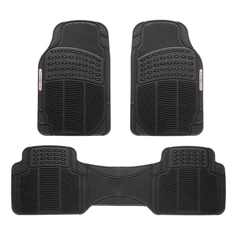 Set De 3 Alfombras De Pvc Color Negro -  Swiss