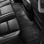 Set de 3 Alfombras Antideslizantes para Auto Swiss de PVC Color Negro