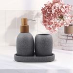 Set de Accesorios para Baño Baño Gris 3 Pzas - Viva