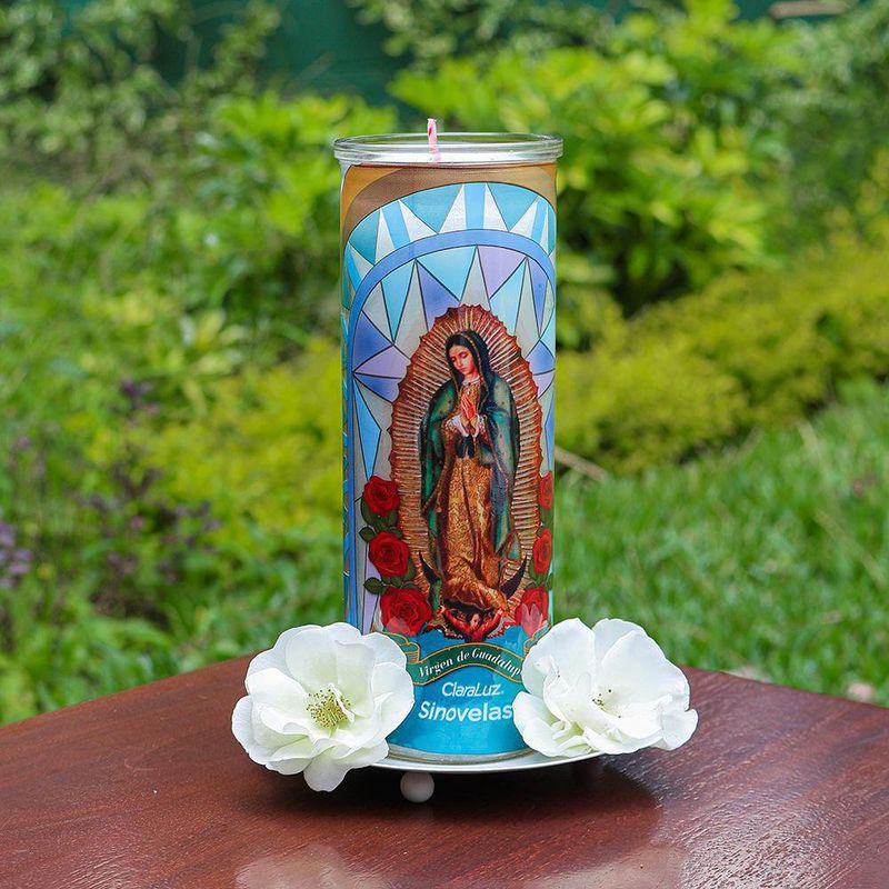 Vela Virgen de Guadalupe De 17.5 X 6.5 Cm - Sinovelas