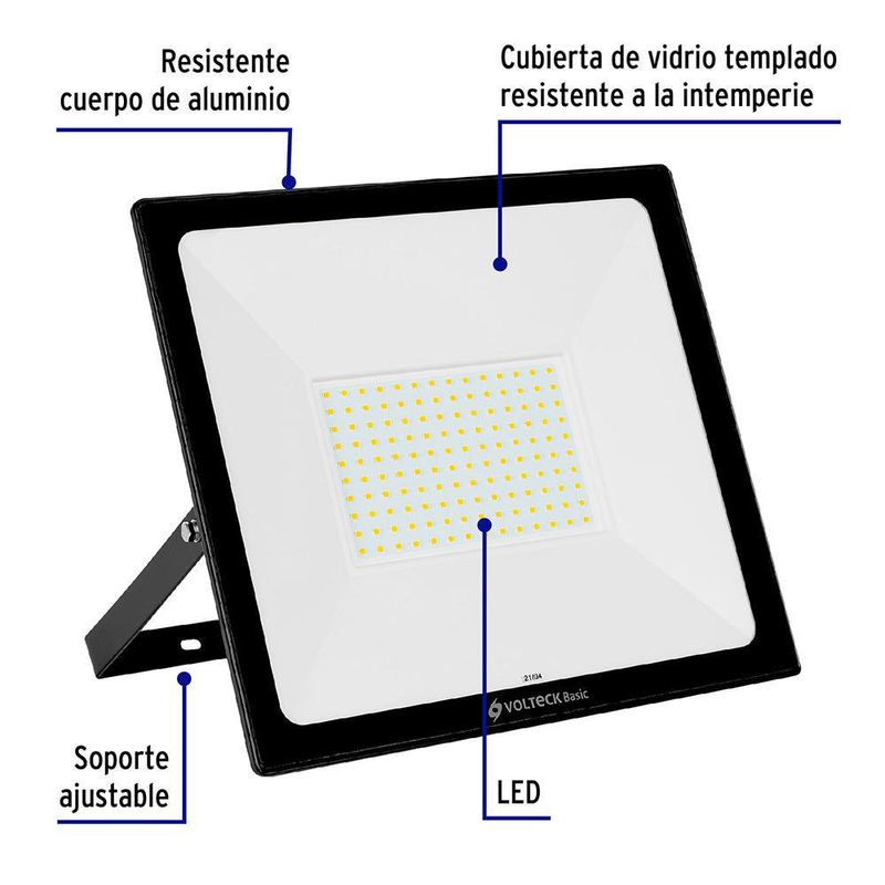 Reflector Ultra Delgado LED Luz Cálida 100 W – Volteck