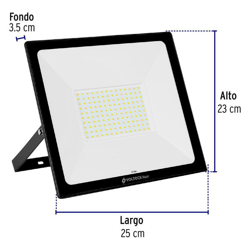 Reflector Ultra Delgado LED Luz Cálida 100 W – Volteck