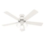 Ventilador Swanson 5 Apsas 3 Luces Blanc