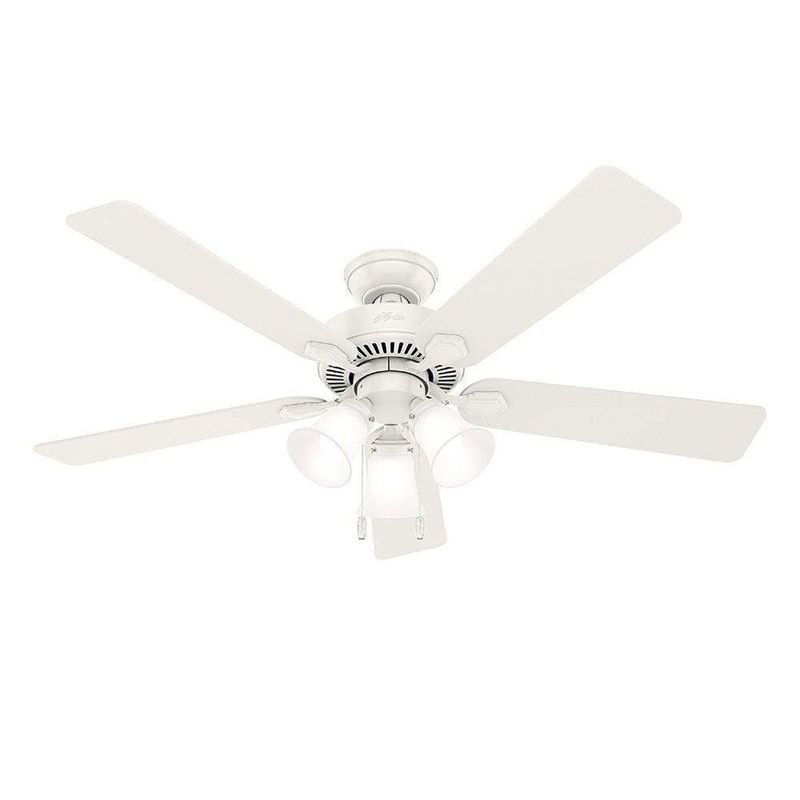 Ventilador Swanson 5 Apsas 3 Luces Blanc