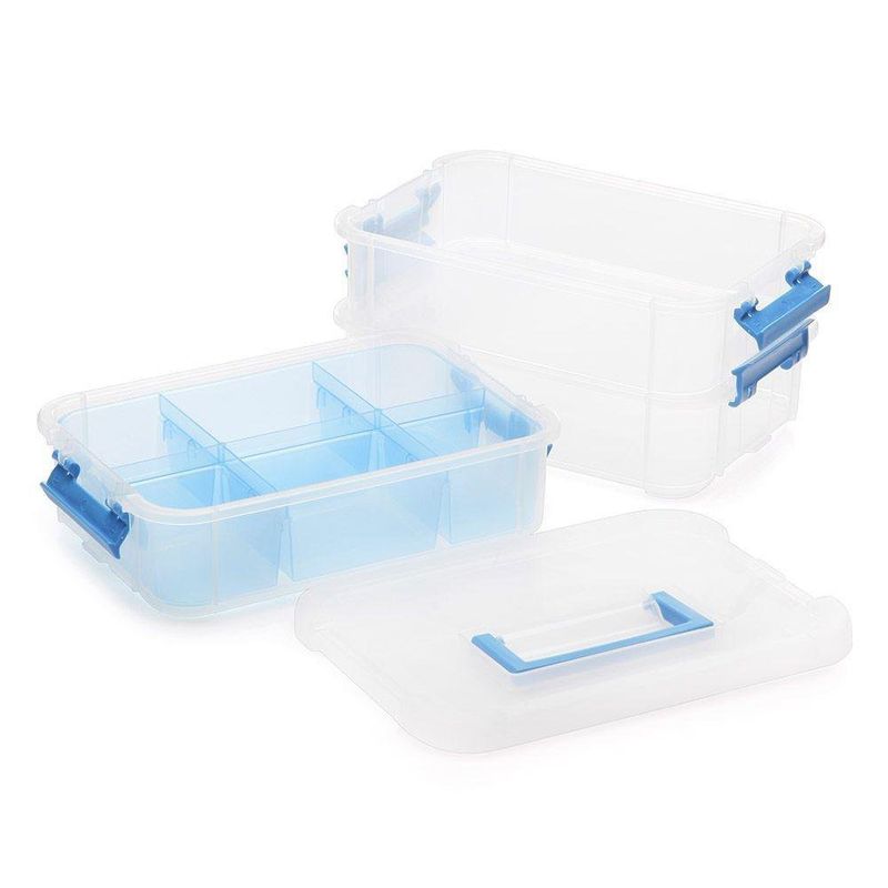 Set 3 Cajas Trans Para Aqua Apilables - Sterlite