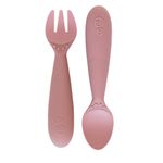 Set De 2 Mini Cubiertos De Silicón Rosa - Ezpz