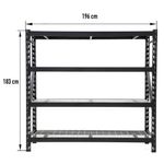 Estante Metálico 4 Niveles Capacidad 7040 lb Color Gris