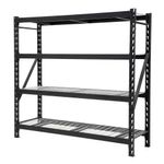 Estante Metálico 4 Niveles Capacidad 7040 lb Color Gris