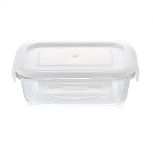 Recipiente Rectangular de Vidrio con Tapa Hermética