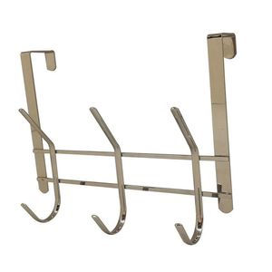 Gancho Cromado para Puerta con 3 Colgadores