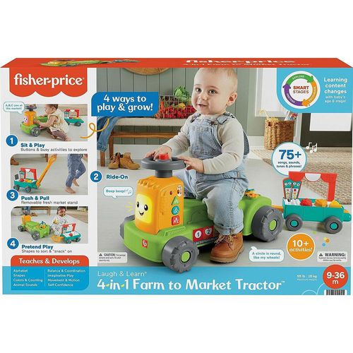 Tractor de Aprendizaje 4 en 1 Farm to Market - Fisher Price
